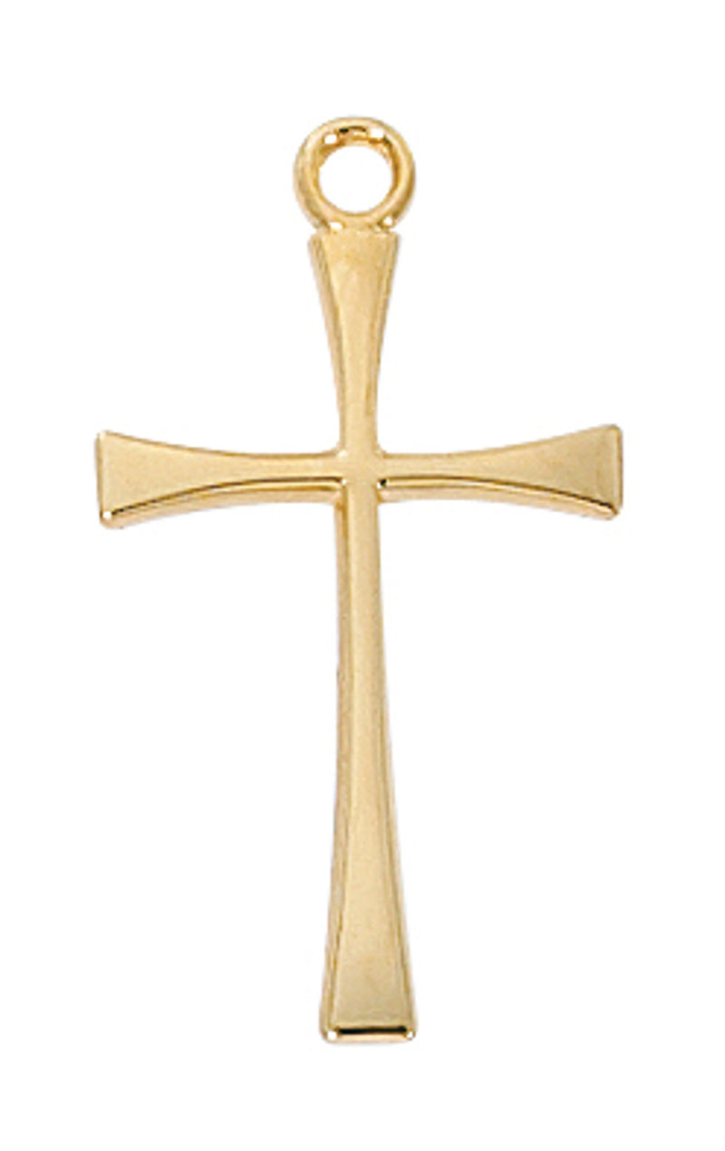 Kruis uitlopend 2,6 cm goud over zilver in geschenkdoos
