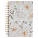 White Floral All Things For Good Rom. 8:27  Journal Wirebound