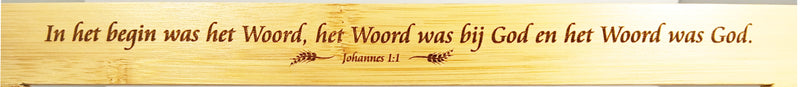 In het begin was het Woord  Lezenaar 32x24cm tafelmodel