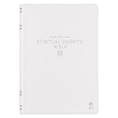 NLT The Spiritual Growth Bible Full-grain Leather White
