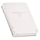 NLT The Spiritual Growth Bible Full-grain Leather White