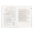 NLT The Spiritual Growth Bible Full-grain Leather White