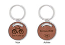 God is met je - fiets sleutelhanger Metaal en kunstleer