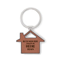 Ik en mijn huis -  Huis sleutelhanger Metaal en kunstleer