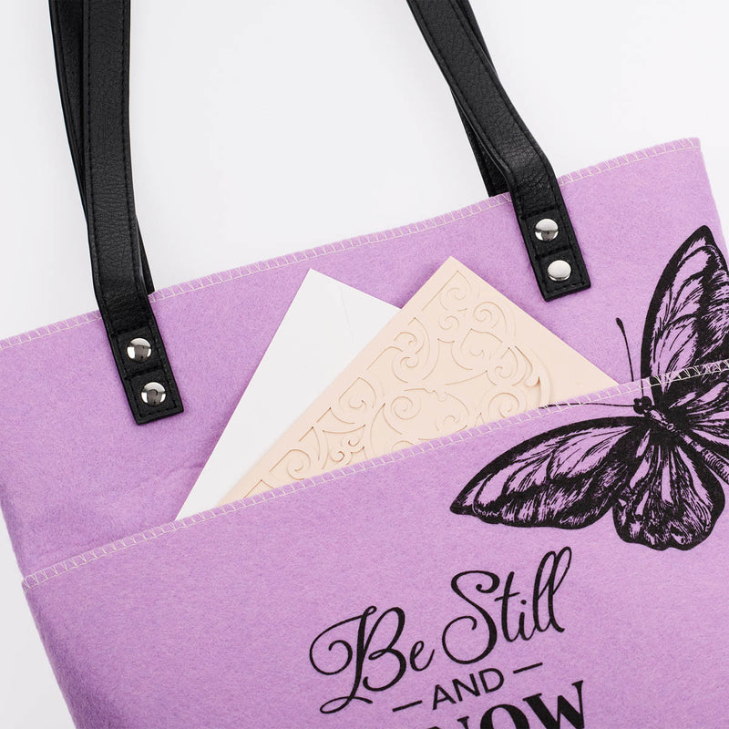 Be Still and Know Purple Butterfly