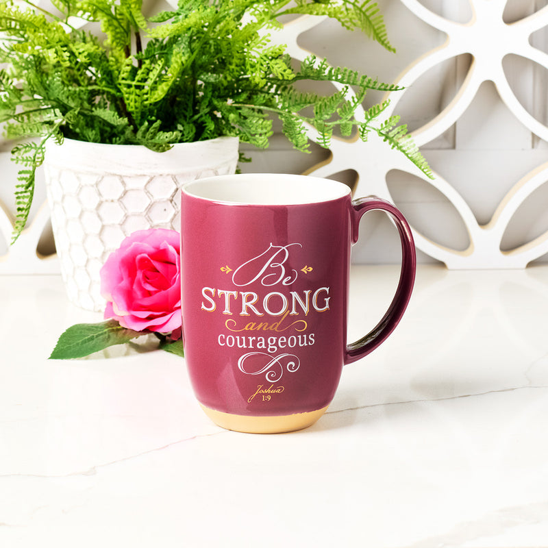Be Strong and Courageous Pink Joshua 1:9