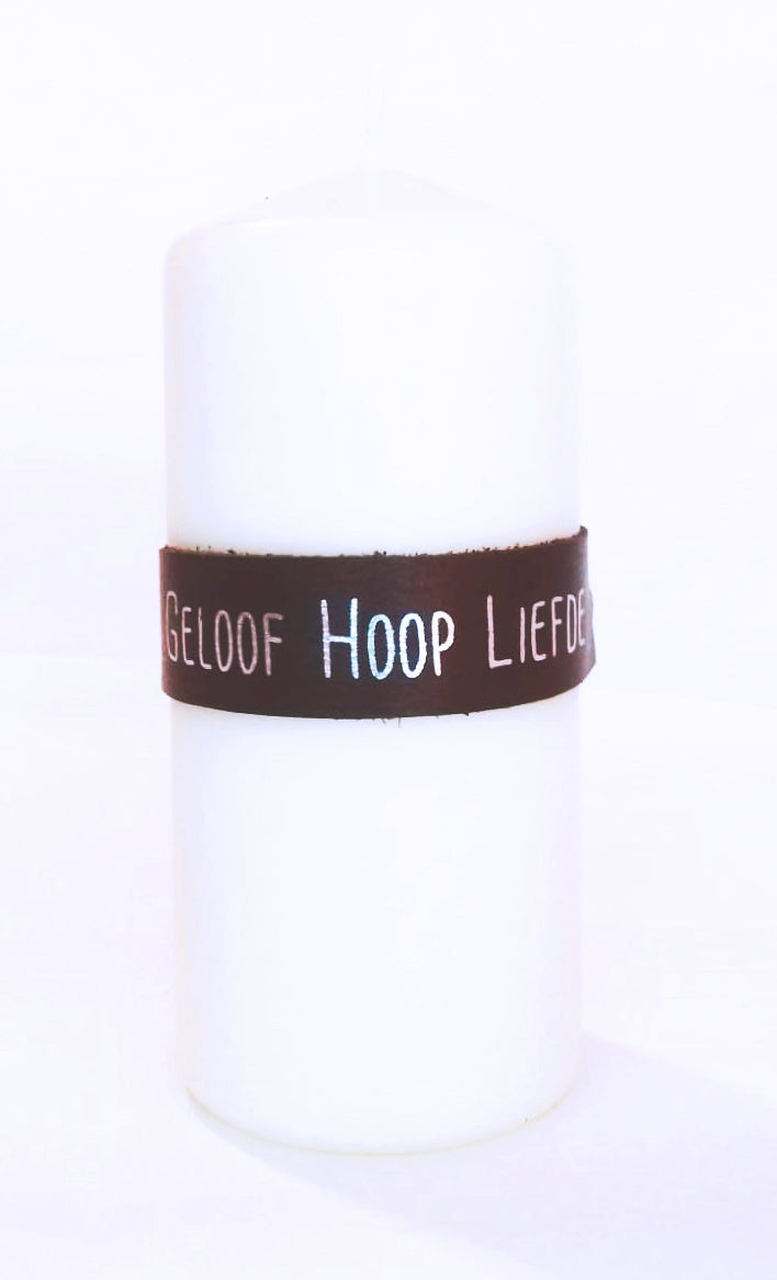 Geloof Hoop Liefde - leren band