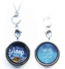 Hope charm with white hearts and yellow