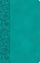 CSB Large Print Personal Size Reference Bible-Teal LeatherTouch Indexed