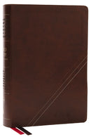 NKJV Word Study Reference Bible (Comfort Print)-Brown Leathersoft