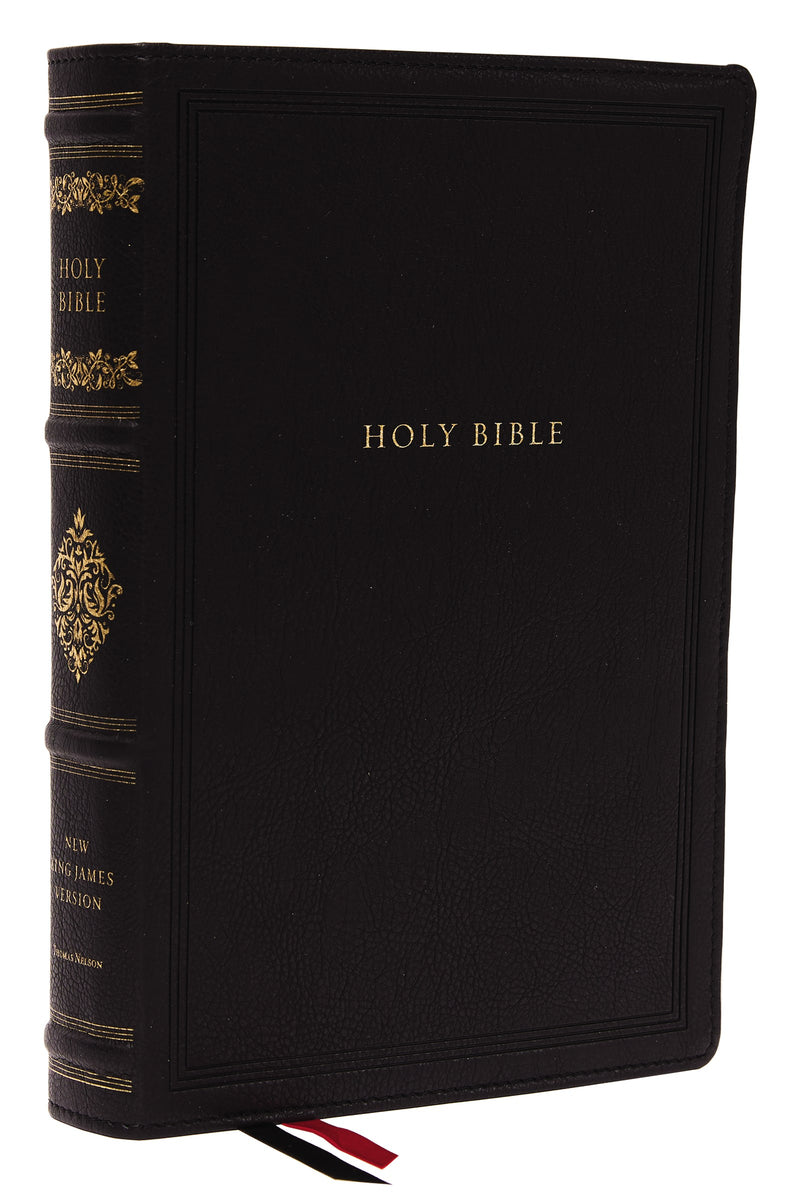 NKJV Wide-Margin Reference Bible (Comfort Print)-Black Leathersoft