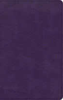 CSB Single-Column Personal Size Bible-Plum LeatherTouch