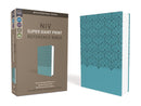 NIV Super Giant Print Reference Bible-Turquoise Leathersoft