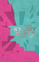 NKJV Study Bible For Kids-Pink/Teal Imitation Leather