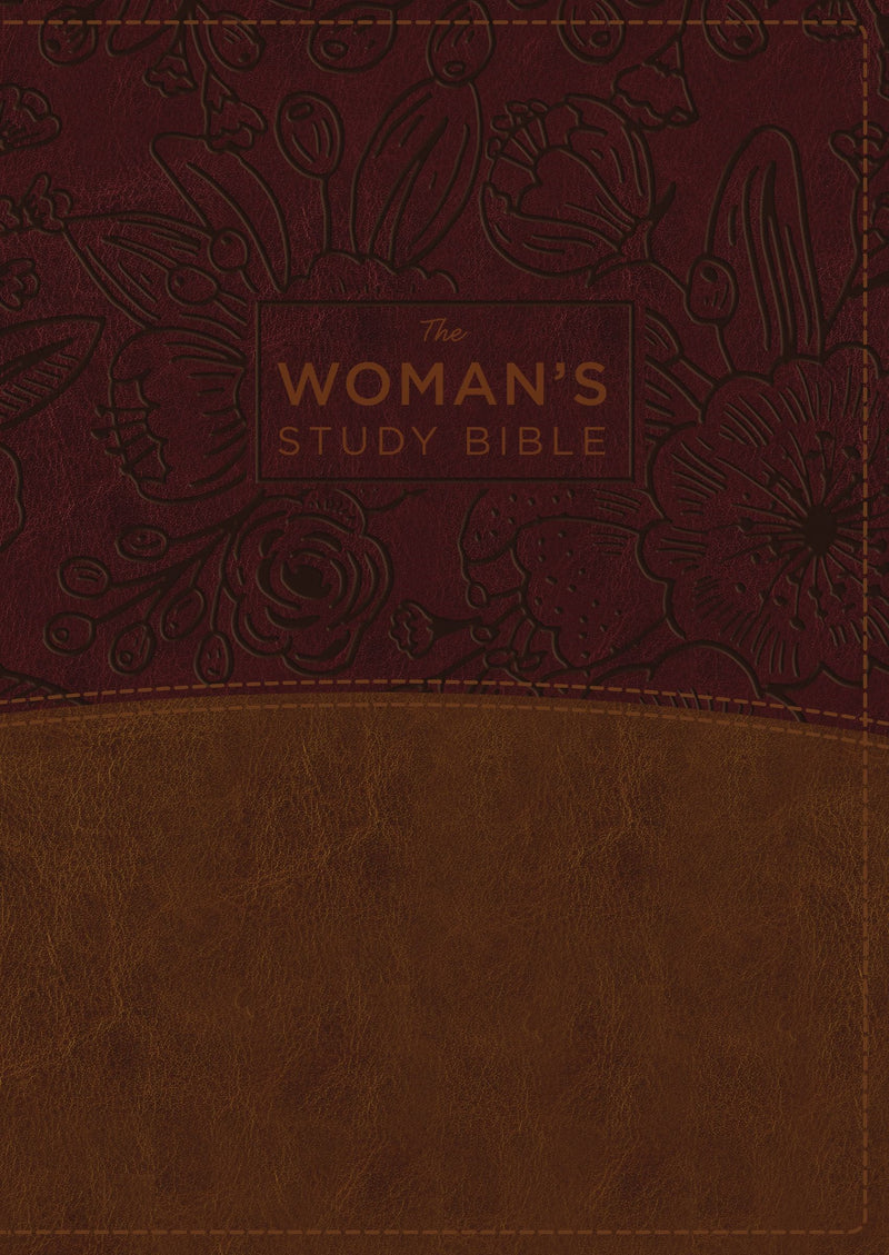 NKJV Woman'S Study Bible (Full Color)-Brown/Burgundy Leathersoft Indexed