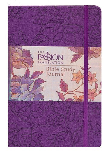 The Passion Translation Bible Study Journal-Peony Design Faux Leather 