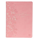 Spiritual Growth Bible Pink Faux Leather