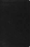 ESV Large Print Thinline Reference Bible-Black Genuine Leather