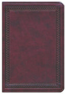 ESV Value Large Print Compact Bible-Mahogany Border Design TruTone