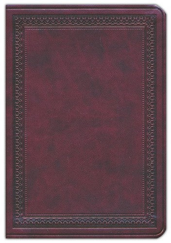 ESV Value Large Print Compact Bible-Mahogany Border Design TruTone