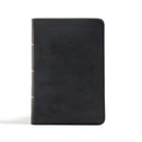 CSB Large Print Compact Reference Bible-Black LeatherTouch