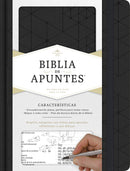 Span-RVR 1960 Notetaking Bible (Biblia de Apunte)-Black LeatherTouch