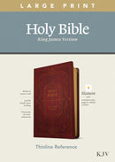 KJV Large Print Thinline Reference Bible/Filament Enabled Edition-Burgundy LeatherLike 