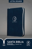 Span-NTV Large Print Reference Bible (Santa Biblia Edicion ziper con referencias)-Blue LeatherLike