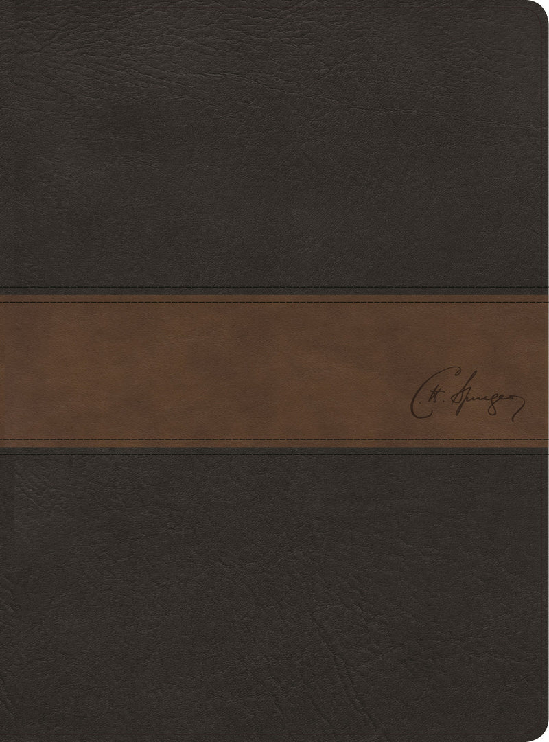 Span-RVR 1960 Spurgeon Study Bible (Biblia de Estudio Spurgeon)-Black/Brown Imitation Leather
