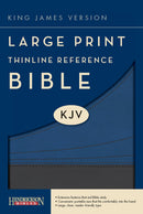KJV Large Print Thinline Reference Bible-Slate/Blue Flexisoft (Value Price)
