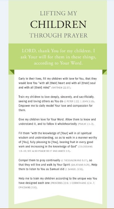 Lifting My Children Through Prayer Cards