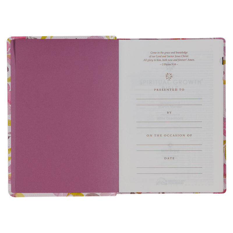 Spiritual Growth Bible Pink Floral