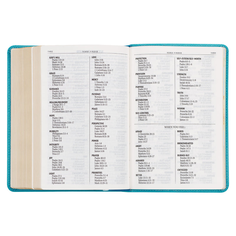 Aqua Blue Large Print Compact