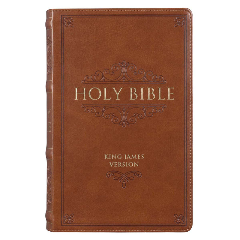 Bible Giant Print Index Brown Faux Leath
