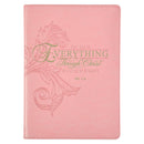 Through Christ Fluted Iris Pink Faux Lea