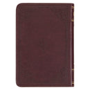 Burgundy Faux Leather Pocket Bile