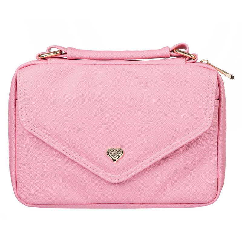 Roze met Hart Badge Luxleather