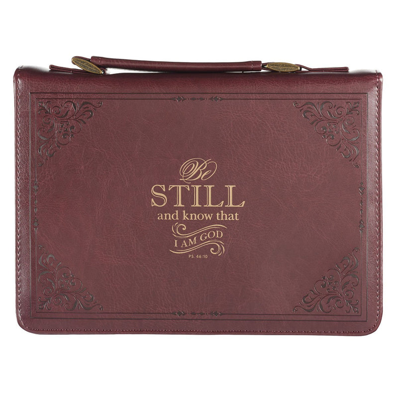 Wees stil Psalm 46:10 Rood Luxleer