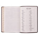 Large Print Thinline Bible - Brown